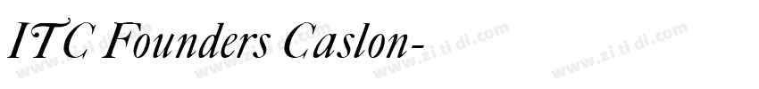 ITC Founders Caslon字体转换